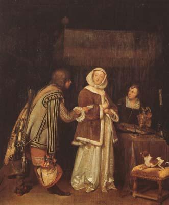 TERBORCH, Gerard The Letter (mk08) France oil painting art